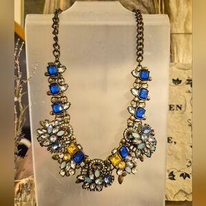 Multicolor Rhinestone Necklace EUC